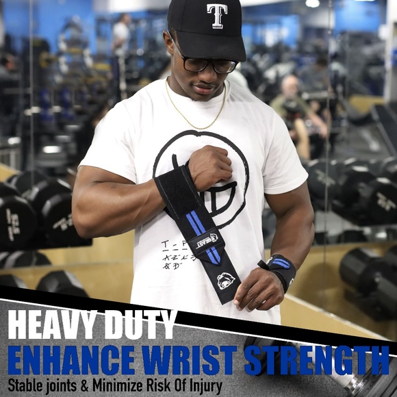 Heavy Duty Workout Wrist Wraps 18” Wrist Support for Fitness, Bodybuilding - Picture 2 of 3